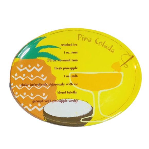 Precidio Mixed Drink Recipe Snack Plate Set of 4 Appetizer Plates - Picture 5 of 6